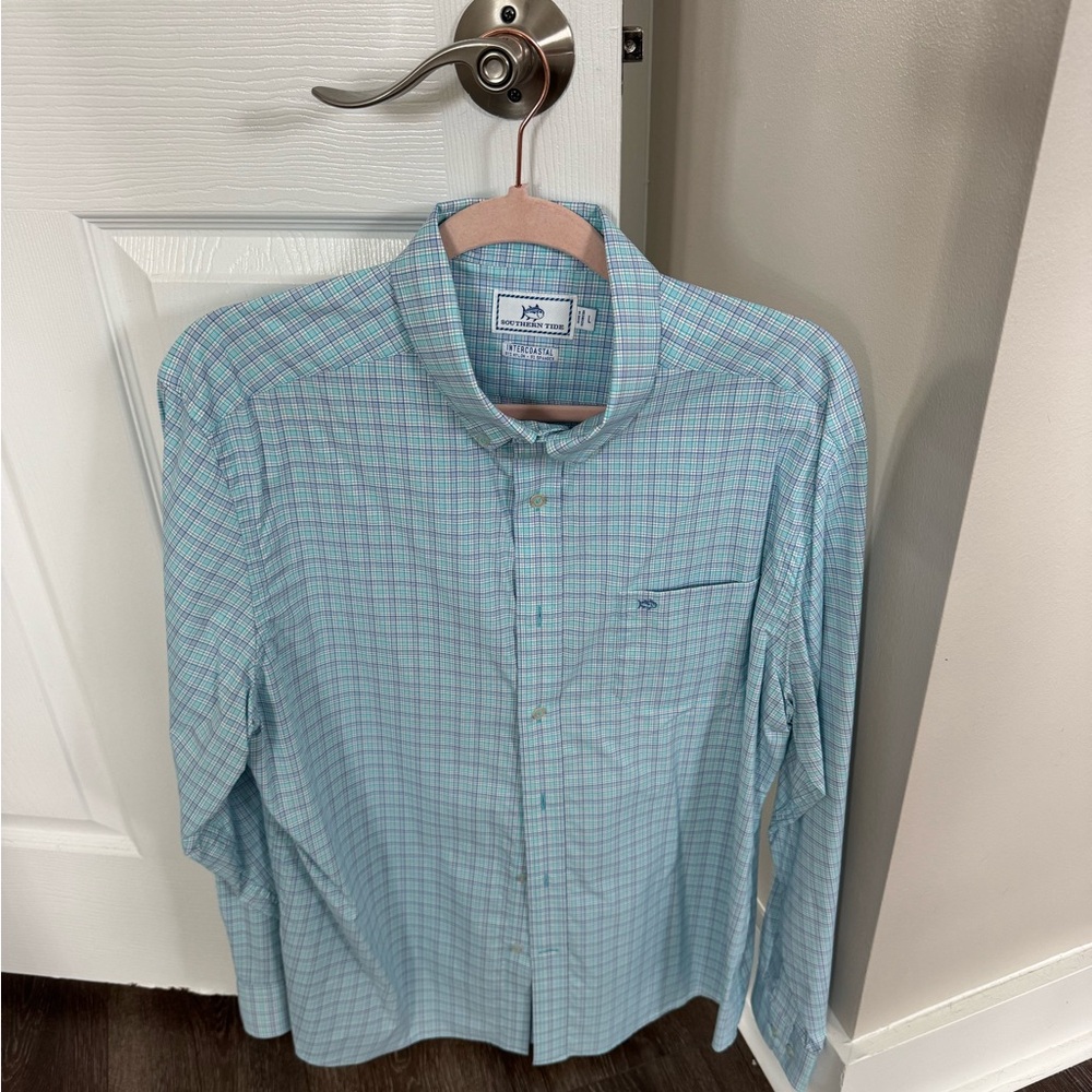 Southern Tide Men’s Large Intercoastal Long Sleeve Button Up Shirt